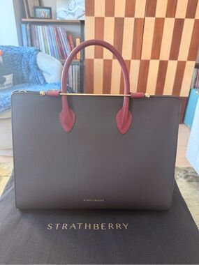 Strathberry Tote Oxblood Multi